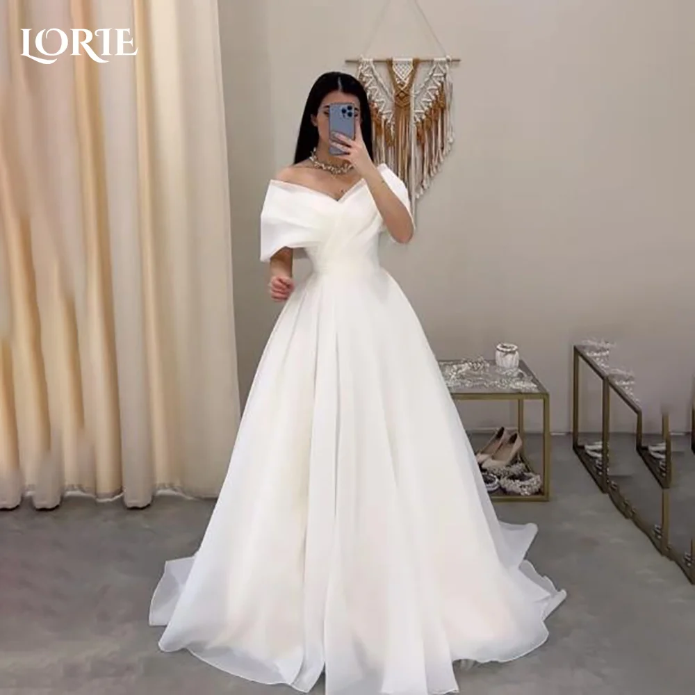 

LORIE Elegant Lace Ball Gown Wedding Dresses for Women Soft Tulle Open Back Sleeveless Bridal Gowns Customized Plus Size Bride