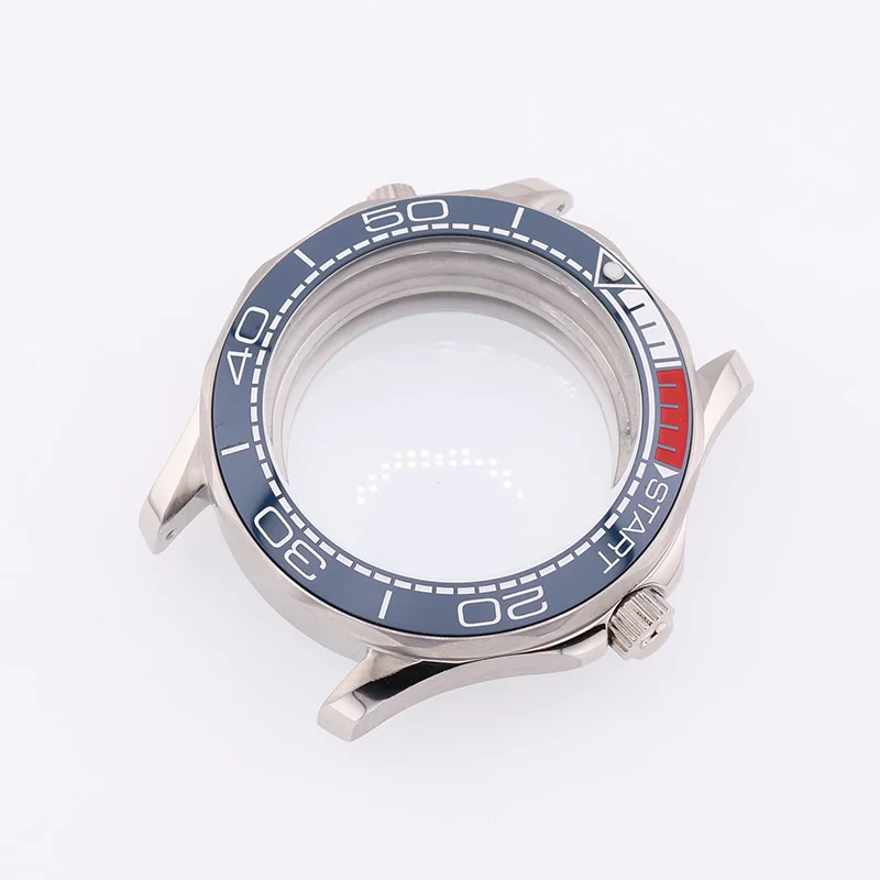 

42mm Silver Seamaster 300M Mechanical Case Mod Replacement Modification NH35 NH36 Diving Watch