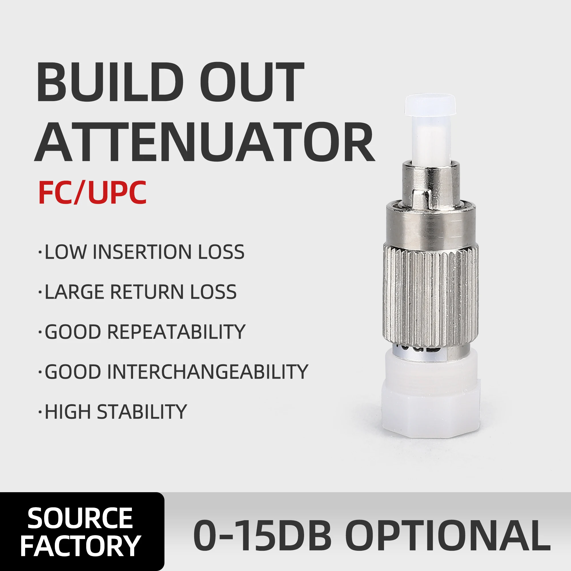 

KELUSHI FC Attenuator 7DB UPC APC Fiber Optic Attenuator Optical Fiber Connector 2.5mm Adapter FTTH Tool Single Mode