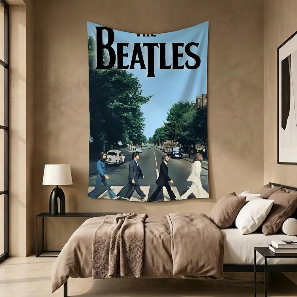 Band Music Rock The Beatles Tapestry Daily Soft Rectangular Wall Hanging Decor for Living Home Room