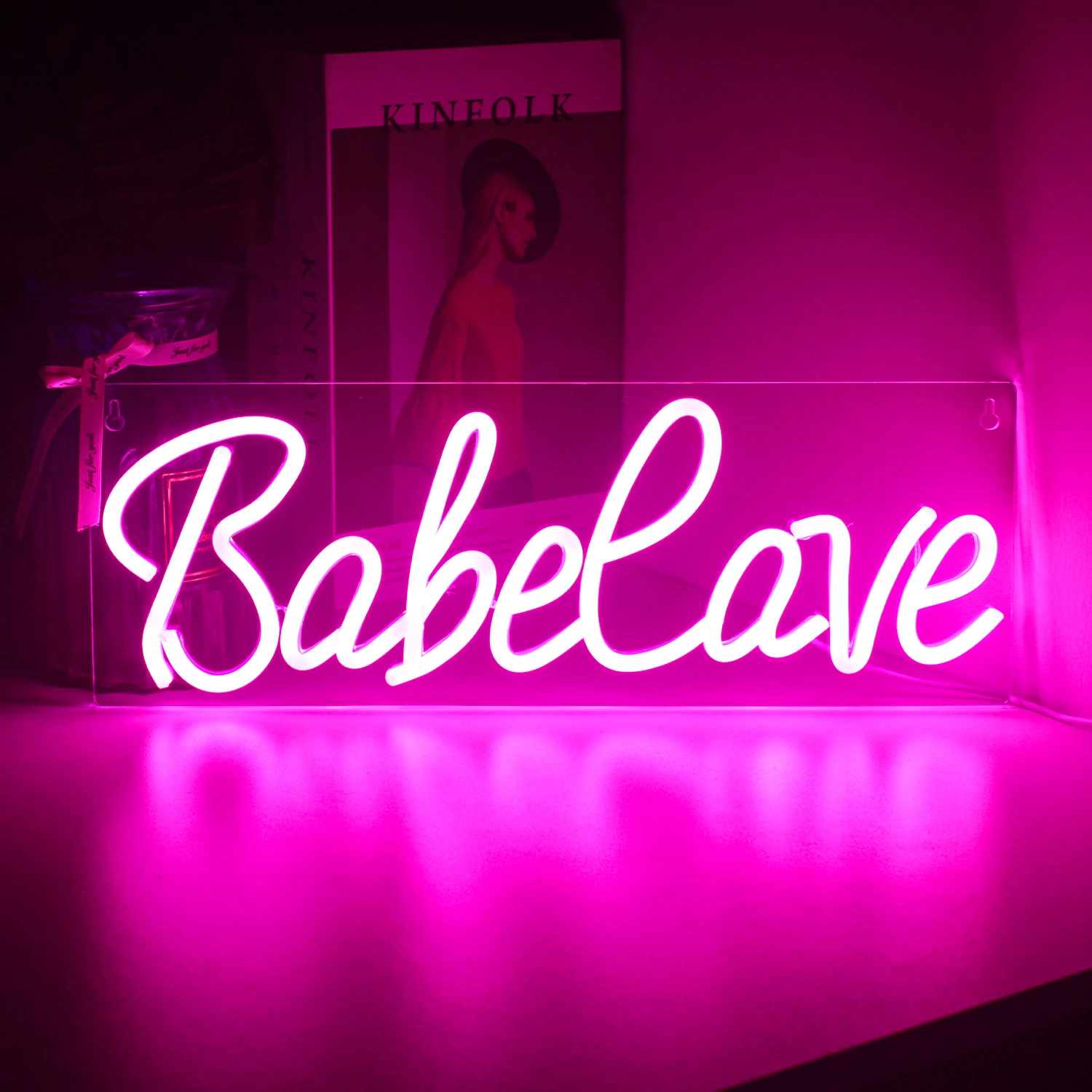 

Ineonlife Neon Sign Light for Party Club Babecave USB Powered Switch Room Wall Decor Atmosphere Lamp Gift