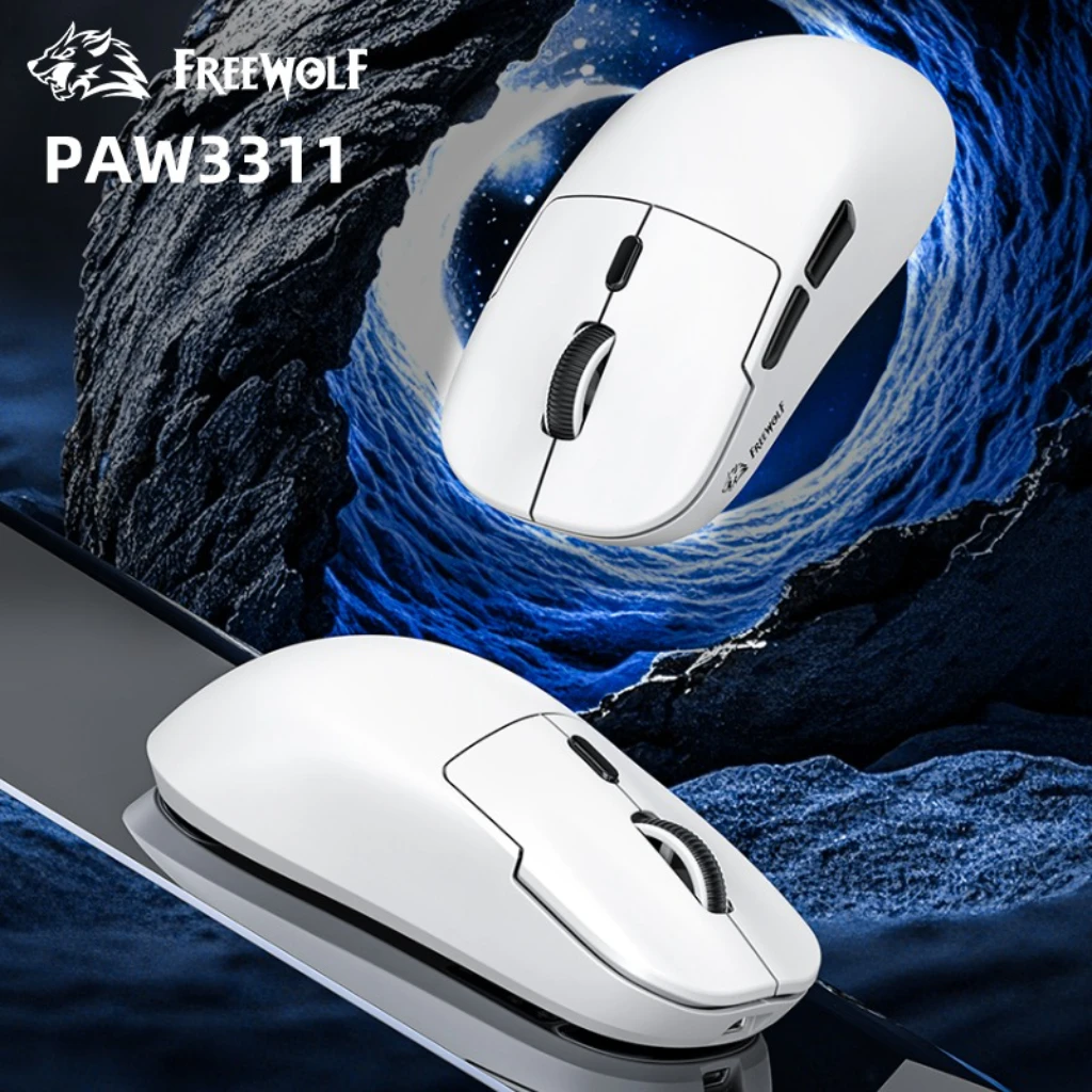 

Free Wolf A6 Wireless Gaming Mouse - Dual Mode (BT/2.4G) 24000DPI PAW3311 Lightweight 65g Multi-Device PC/Laptop/Mac