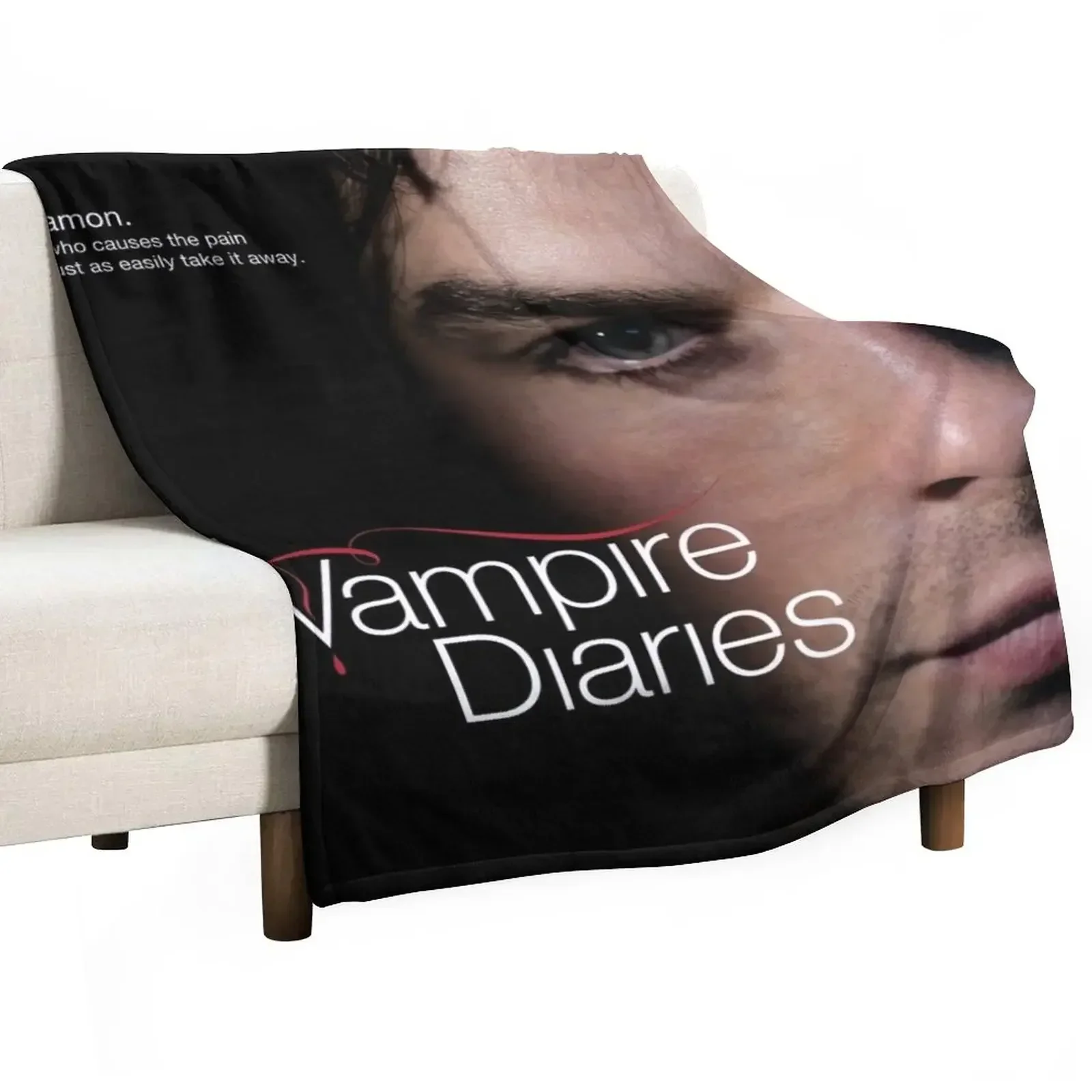 gambar ian cover somerhalder make drama Throw Blanket Thin Flannels Blankets