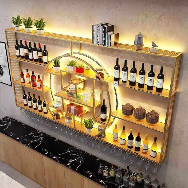 Cellar Aesthetic Wine Cabinets Shelf Drink Living Room Holder Wine Cabinets Free Shipping Mueble Para Vino House Accessories