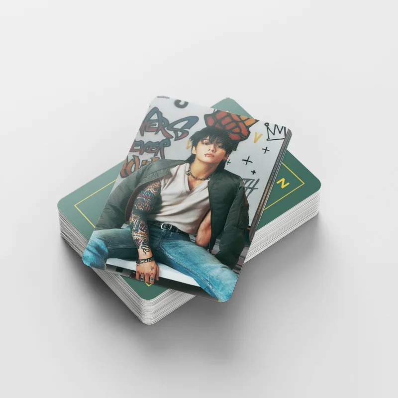 New 92 JUNGKOOK Solo Album GOLDEN Merchandise Photo Album Stickers JK Double-Sided LOMO Cards Celebrity Fan Gifts image 5