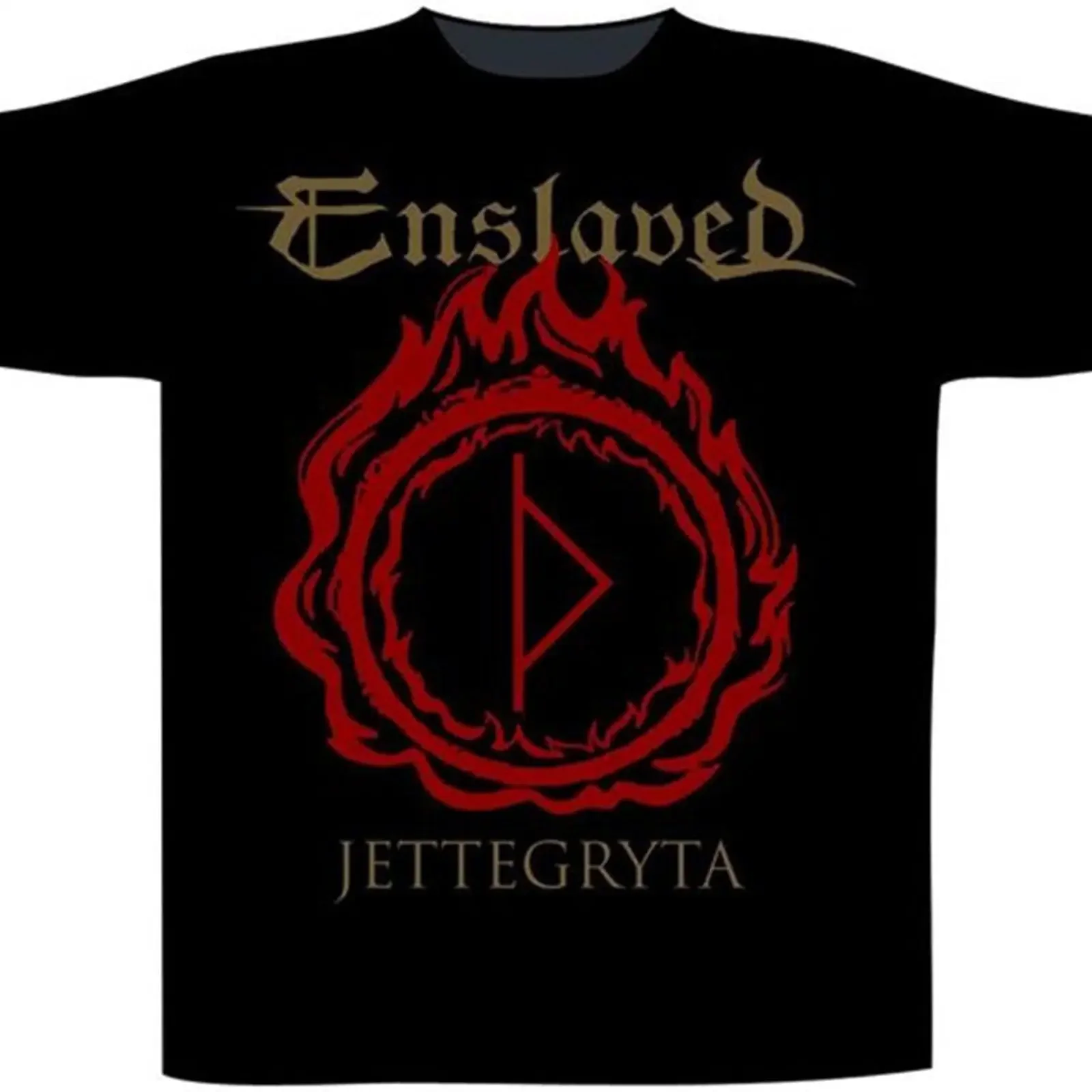 Enslaved Jettegryta TS vintage Washed Versatile streetwear Soft homme Stretched Comfortable Slightly Stylish Unisex fashion