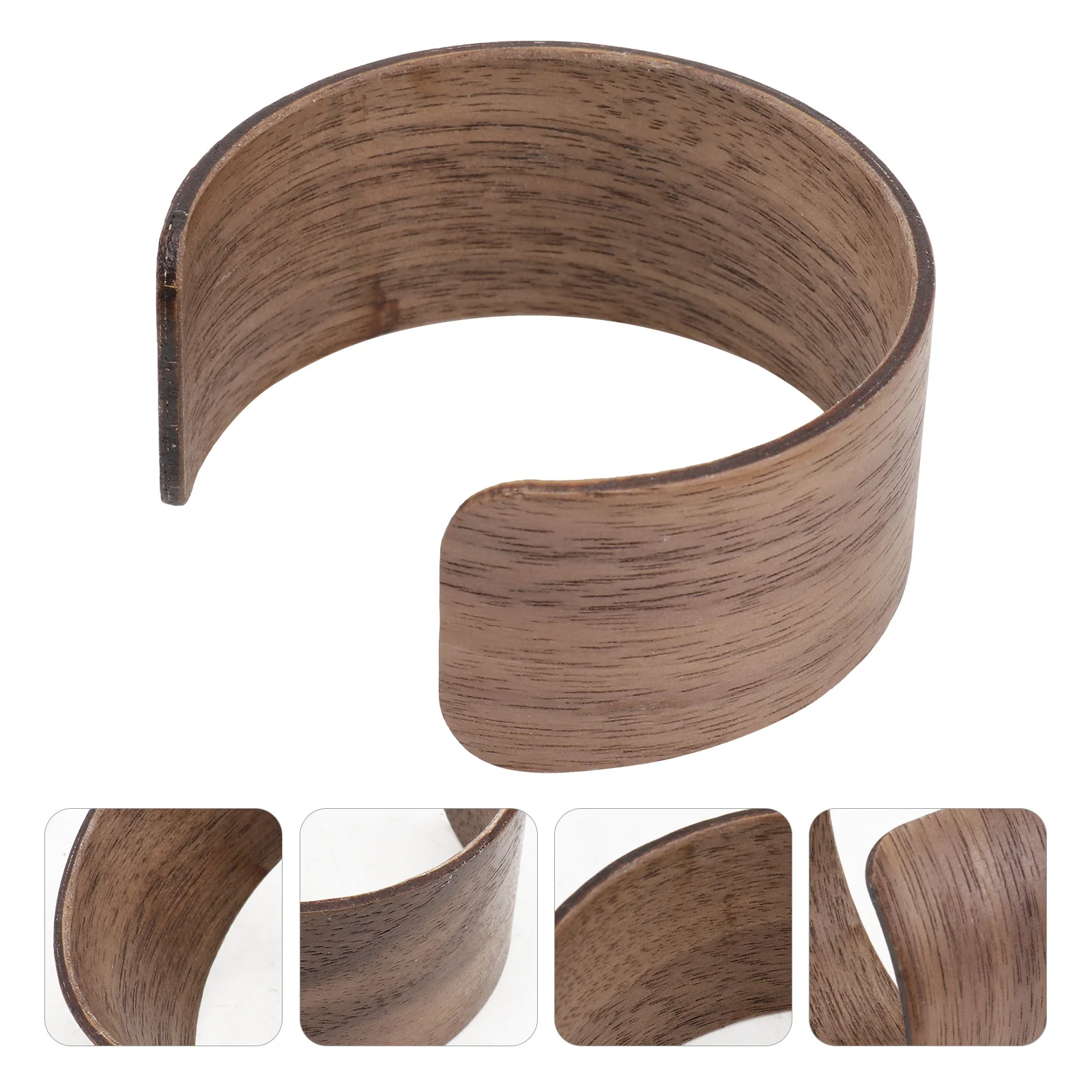 

2pcs Wooden Cup Sleeve Heat Resistant Protective Cover For Glass Mug Bottle Non-Slip Grip Anti-Scald Sleeve For Coffee Tea