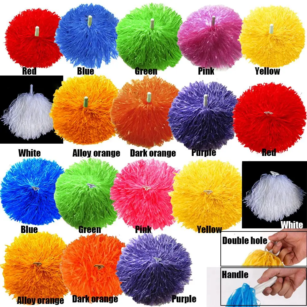 Double Hole Handle การแข่งขันดอกไม้เชียร์ลีดเดอร์ Pompoms เชียร์ลีดเดอร์เชียร์ Ball Dance Party Decorator Club อุปกรณ์กีฬา