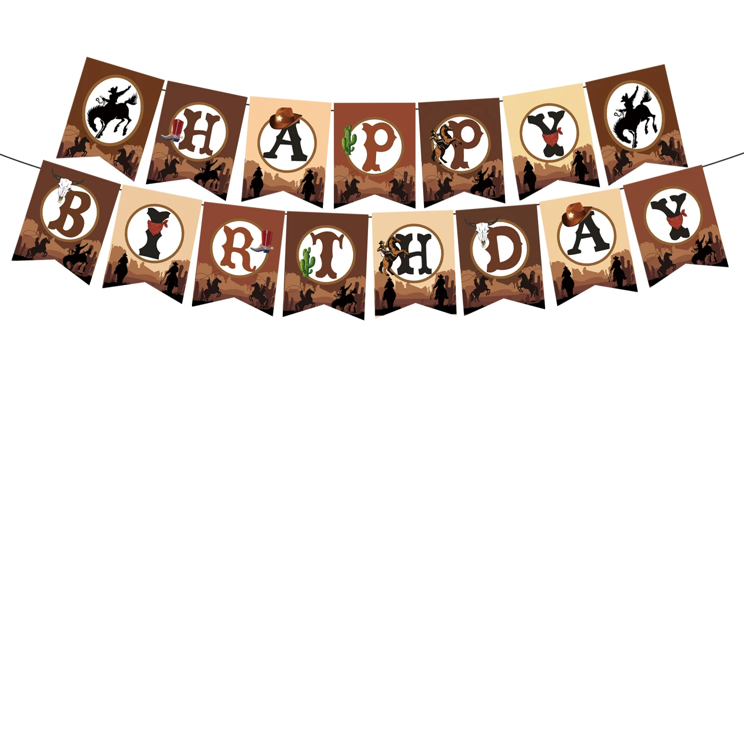 Cowboy Theme Birthday Party Supplies, Disposable Scene Decoration, Birthday Party Decoration, Atmosphere Arrangement