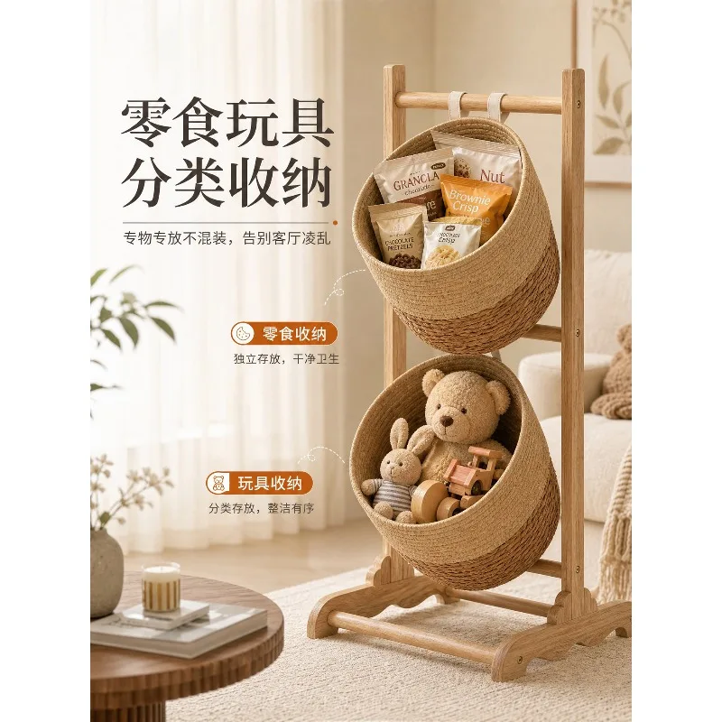 Snack storage rack, multi-layer, high-value medium and ancient style floor shelf