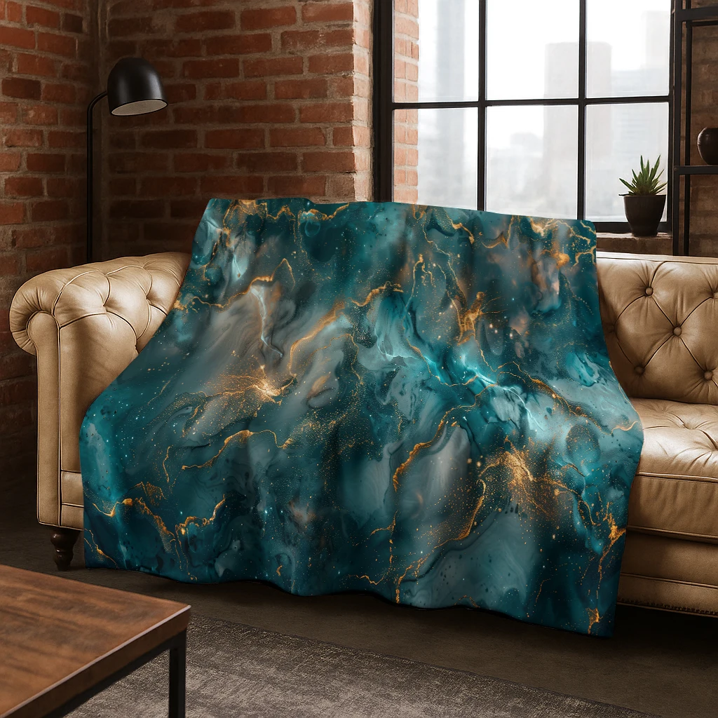 Flanelldecke mit 3D-Marmor-Steinmuster, weiche warme Decke für Bett, Schlafzimmer, Wohnzimmer, Büro, Reisen, Camping, Picknick, Geschenk