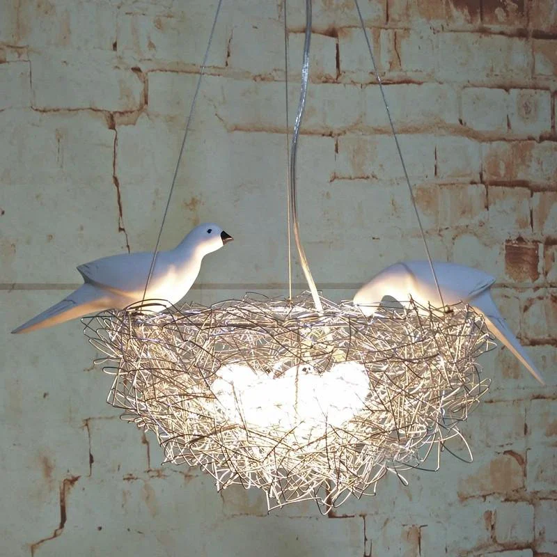 Imagem -03 - Modern Led Bird Nest Pendant Lamp Alumínio Indoor Hang Iluminação Sala de Jantar Lustre Restaurante e Home Decor