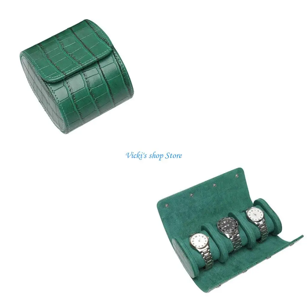

Crocodiles Pattern Watch Organizers Men Gifts Leather Watch Display Case for Collectors and Fashion Enthusiasts