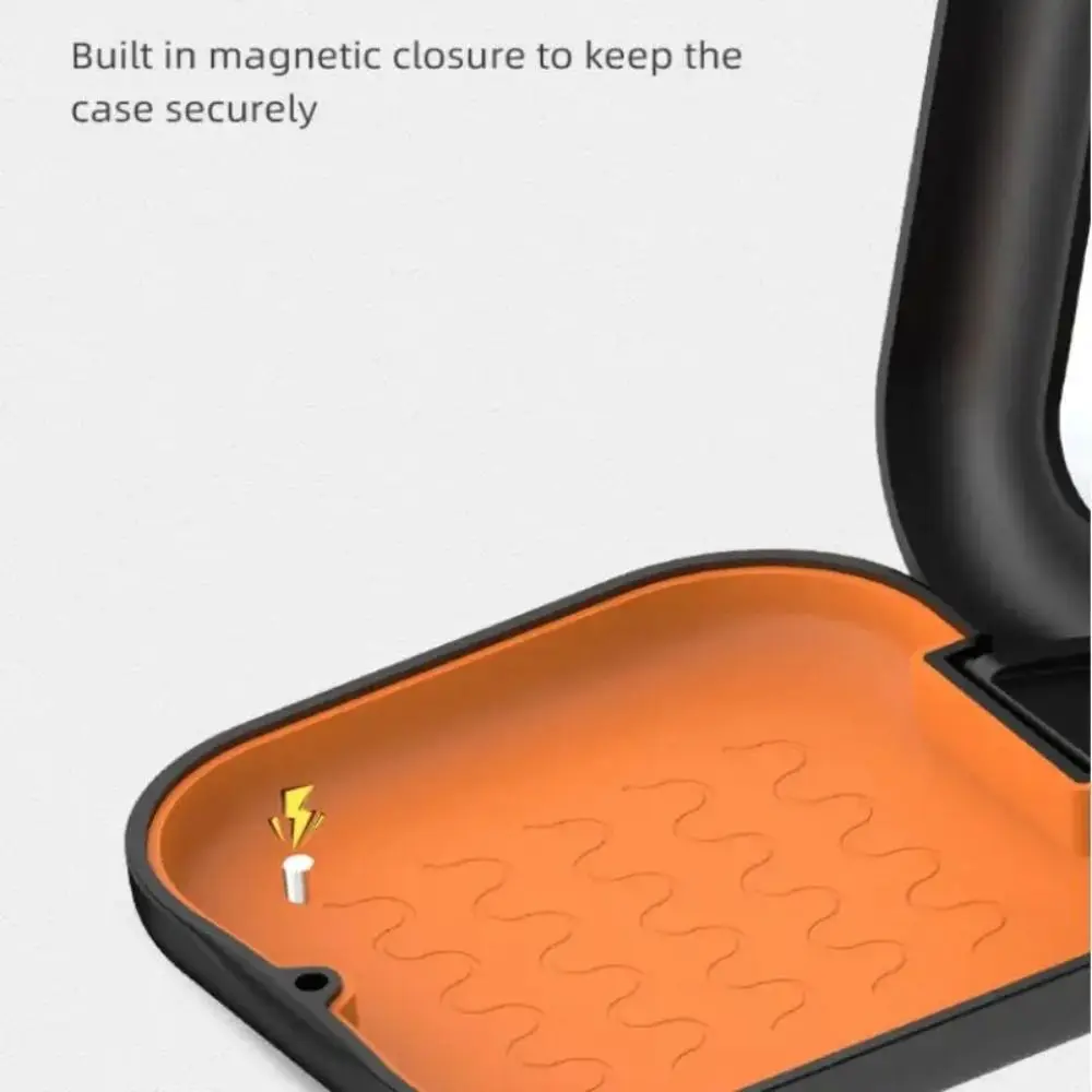 Portable Square Invisible Retainer Box Mini Magnetic Retainer Storage Box Portable with Mirror Mouth Guard Holder Oral Hygiene
