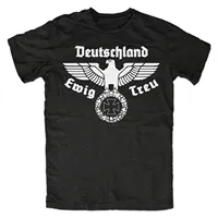 Men's O-neck Short-sleeved Casual Cotton T-shirt Informal German Eagle Eternal Loyalty To Germany Loyalty and Honor T-shirt