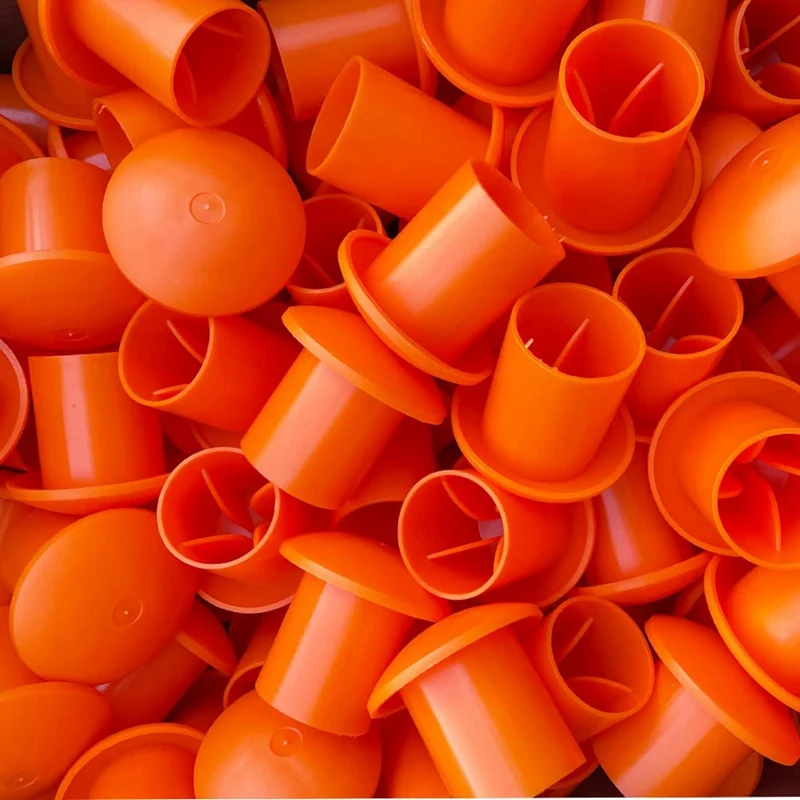 80 Pcs Rebar Caps Mushroom Rebar Safety Cover Orange Rebar Covers Caps For Rebar Stake, Rebar Size 3- 8, 10M -25M