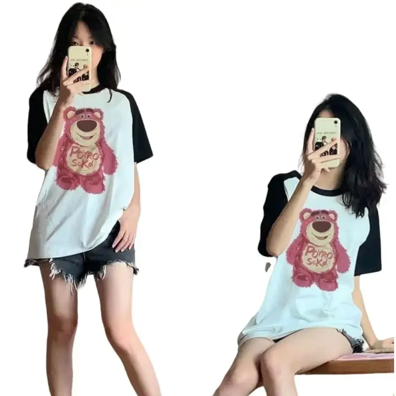 Miniso Erdbeer bär Top T-Shirt Lotso Kleidung Sommer Japan koreanischen Stil weiche lose Passform Home Wear Outdoor Wear schöne Kleidung