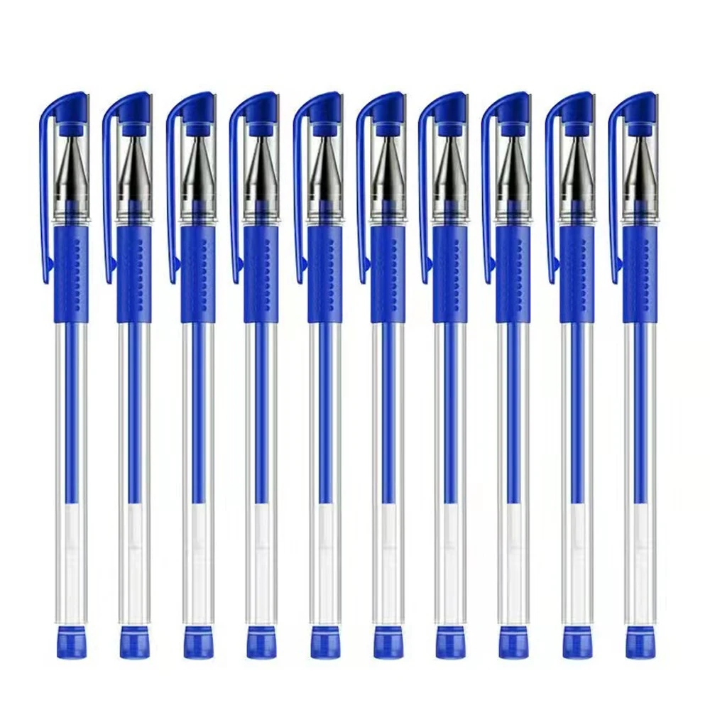 10/50Pcs Ensemble de Stylo Gel Fournitures Scolaires Noir Bleu Rouge Couleur d\'encre 0.5mm Stylo À Bille Kawaii Stylo À Bille Bureau des Étudiants