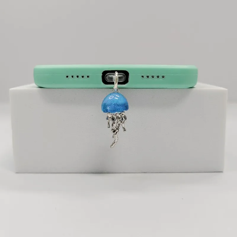 المألوف الهاتف الغبار التوصيل سحر حالمة الحلو قنديل البحر تهمة ميناء التوصيل آيفون نوع C لطيف قلادة ملحقات الهاتف