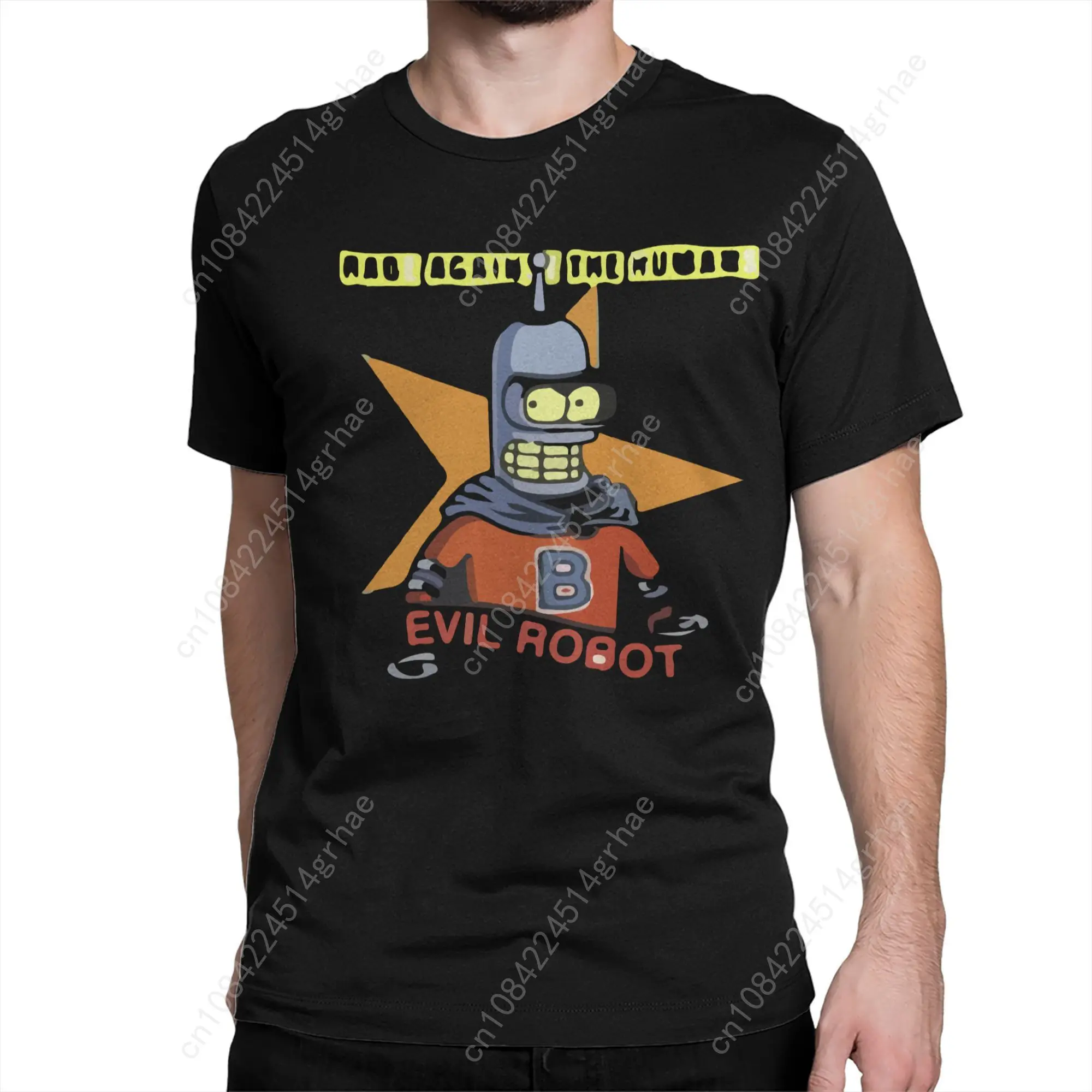 Camiseta vintage verão b-bender f-futamas moda camisetas engraçado puro algodão tshirt para homem design retro manga curta topo t