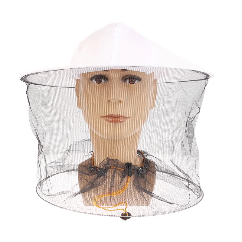 

1PC Bee Tools And Supplies Beekeeping White Cotton Bee Hat And Veil With Hinged Closure Anti Bee Protective Hat