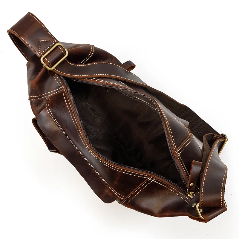 Real Leather Chest Bag For Men Leather Crossbody Bag Men\'s Shoulder Bag Men\'s Shoulder Bag Outdoor Sports Crossbody Bag 2022