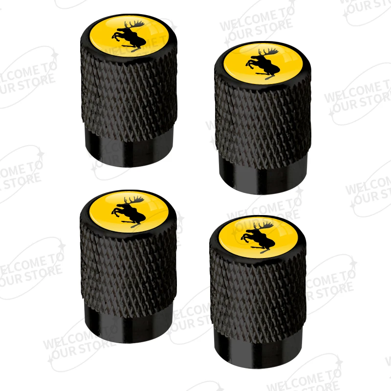 Aluminum For Prancing Deer Sweden Flag Moose Test Logo Volvo XC40 XC60 XC90 V60 4pcs Car Decor Wheel Tire Valve Caps Stem Cover