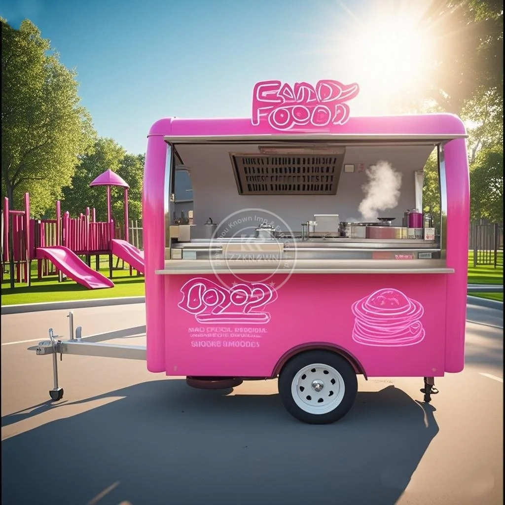 coffee shop ice cream truck food truck towable mobile burger food trailer with full kitchen equipment