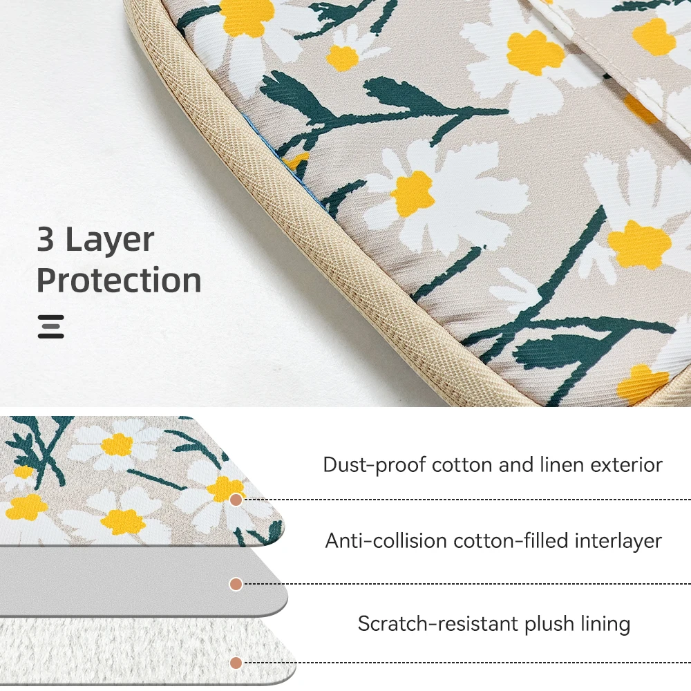 حقيبة Kindle مقاس 6-7 بوصات لقارئ Kindle/Boox/Kobo، حقيبة مطبوعة مبطنة على شكل ديزي لجهاز Kindle Paperwhite 11th/10th Gen #3