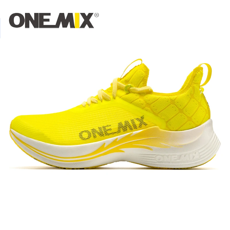 ONEMIX, zapatillas de carreras para correr y maratón con placa de carbono, soporte estable profesional, zapatillas de rebote ultraligeras con alivio de golpes