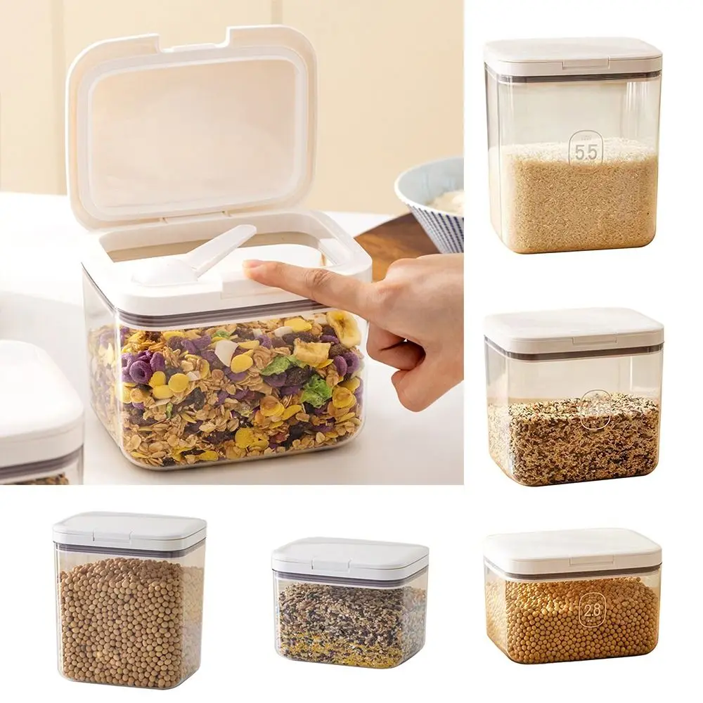 

High Quality Vacuum Storage Tank Transparent Large Capacity Sealed Jars Food Grade Moisture-proof Storage Box Household
