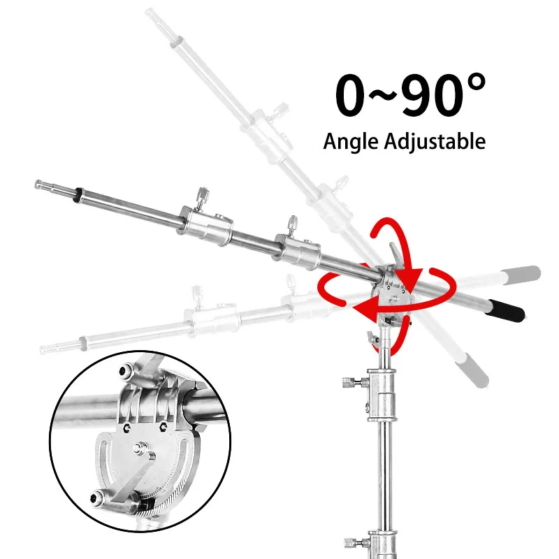 RapDuty-Support de Photographie observateur, 3.3m, Jambe Magique en C, Barre Transversale, Roulettes à Comcussion