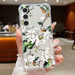Flower Case For Samsung Galaxy A55 A54 5G A35 A25 A15 A34 A14 A16 A05 A06 A52 A53 S20 S21 FE S22 S23 S24 Ultra Card Holder Cover