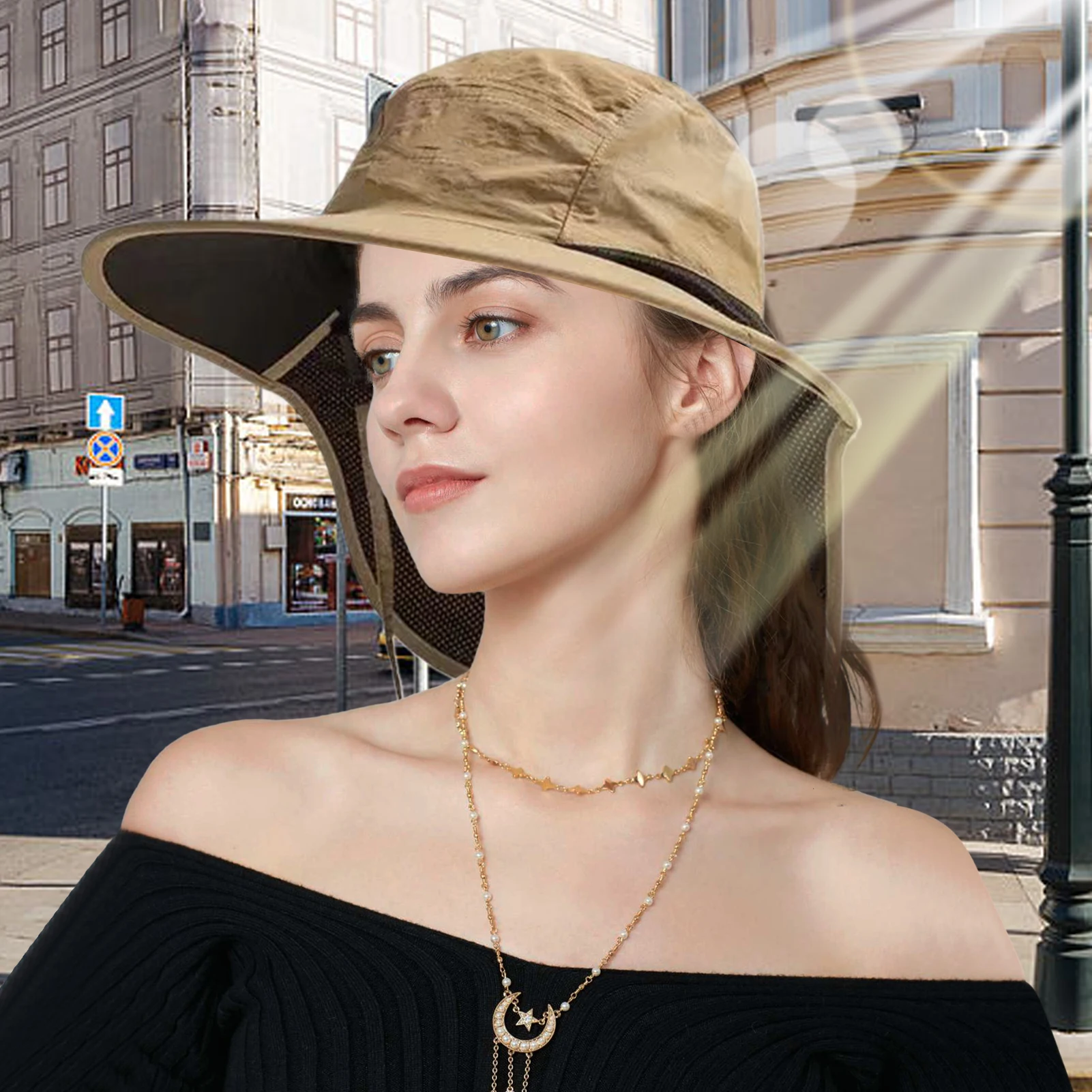 

Летние солнцезащитные шляпы с защитой от ультрафиолета, уличные охотничьи рыболовные шапки для мужчин и женщин, походный козырек, панама с шейным клапаном, рыбацкая шляпа