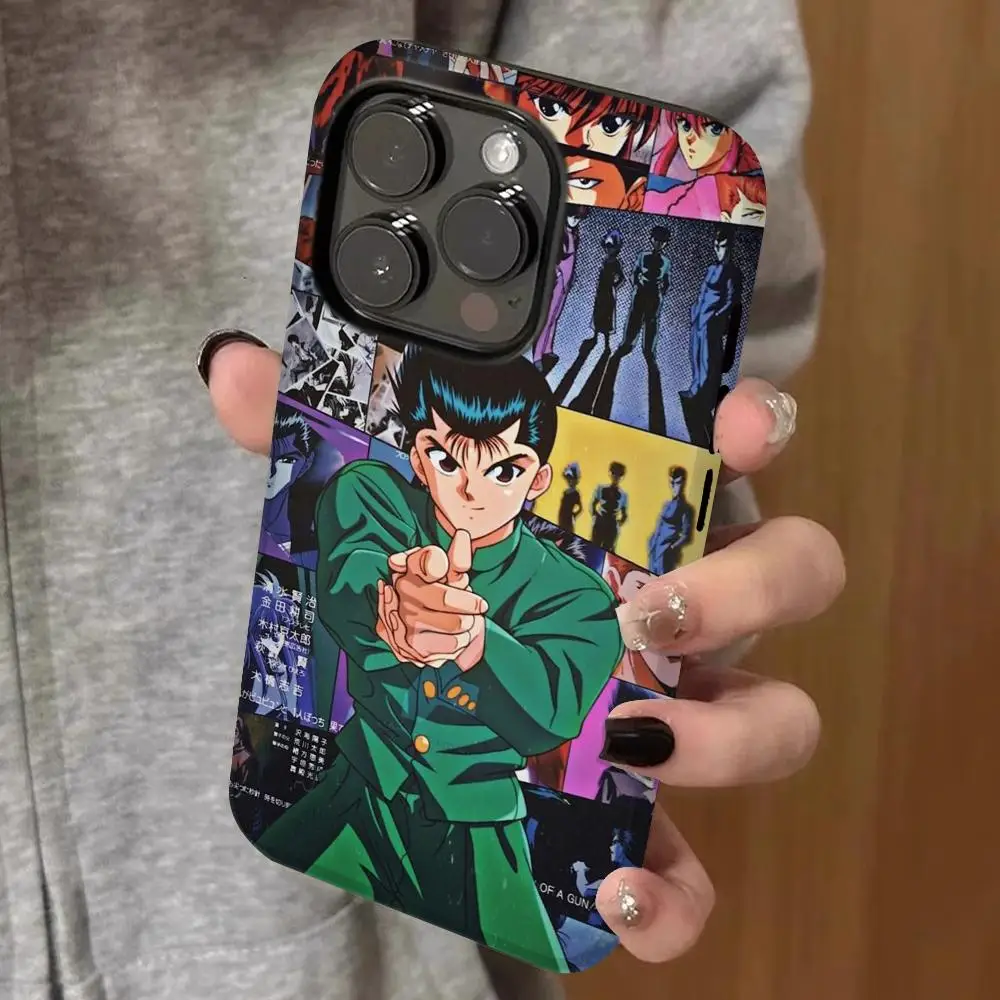 

Anime yuyu hakusho Phone Case Double-layered 2-in-1 Film Case For IPhone 16 15 Promax 14 13 Pro 12 11 plus Samsung S Covers