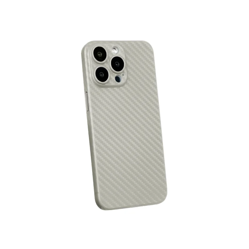 KZDOO Air Carbon Fiber Pattern Thin Shell Lightweight Slim 0.4mm Thickness Titanium Gray Case For iPhone15/15plus/15pro/15promax