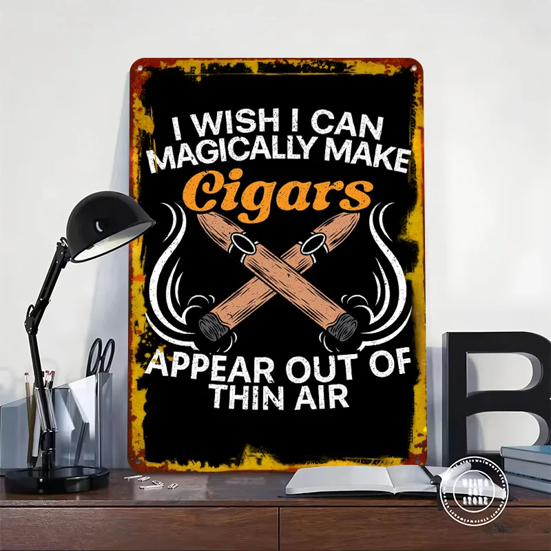 Cigarette Smoker Printed Poster Customized Wall Art Retro Vintage Metal Tin Signs for Decoration At Home Decorations House Decor