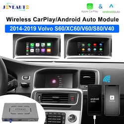 JoyeAuto Wireless CarPlay for Volvo 2014-2019 S60 XC60 V60 S80 V40 Wireless Android Auto Interface Mirror-Link AirPlay Car Play