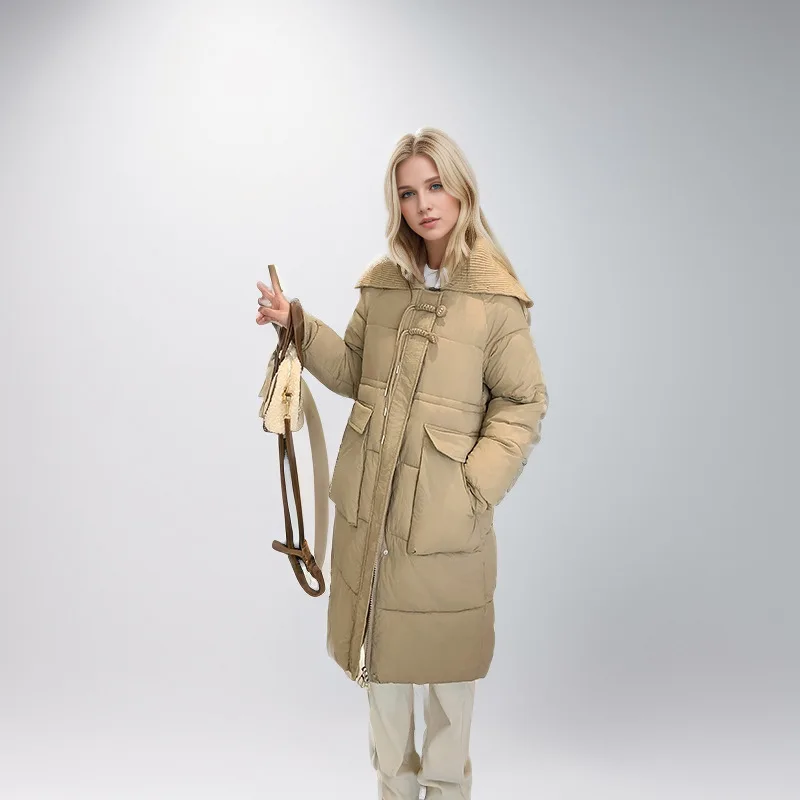 Giacca invernale da donna in corno di mucca 2024 giacca in cotone con risvolto femminile addensare parka caldi cappotti Ladys capispalla abbigliamento donna