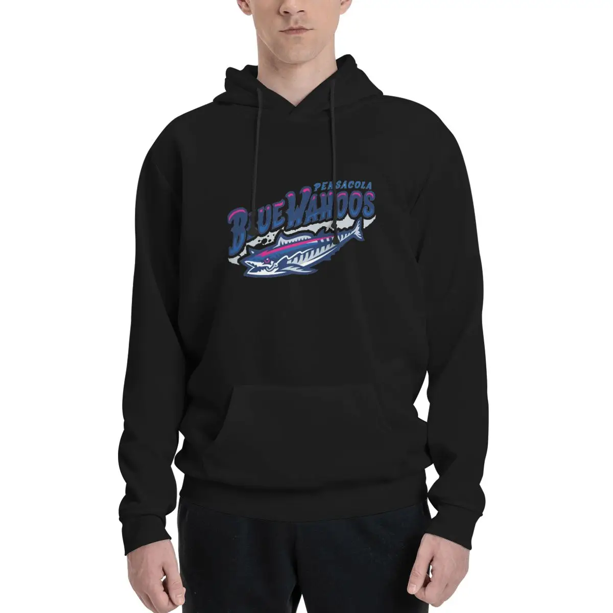 

Pensacola Blue Wahoos Polyester Hoodie Men's Sweatershirt Warm Dif Colors Sizes