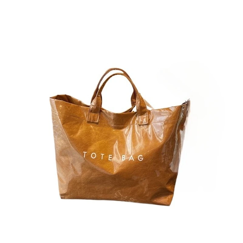 

Transparent Bag New Waterproof DuPont Paper Large Capacity Premium Jelly Commuter PVC Lightweight Tote Work Tote Bag Handbags