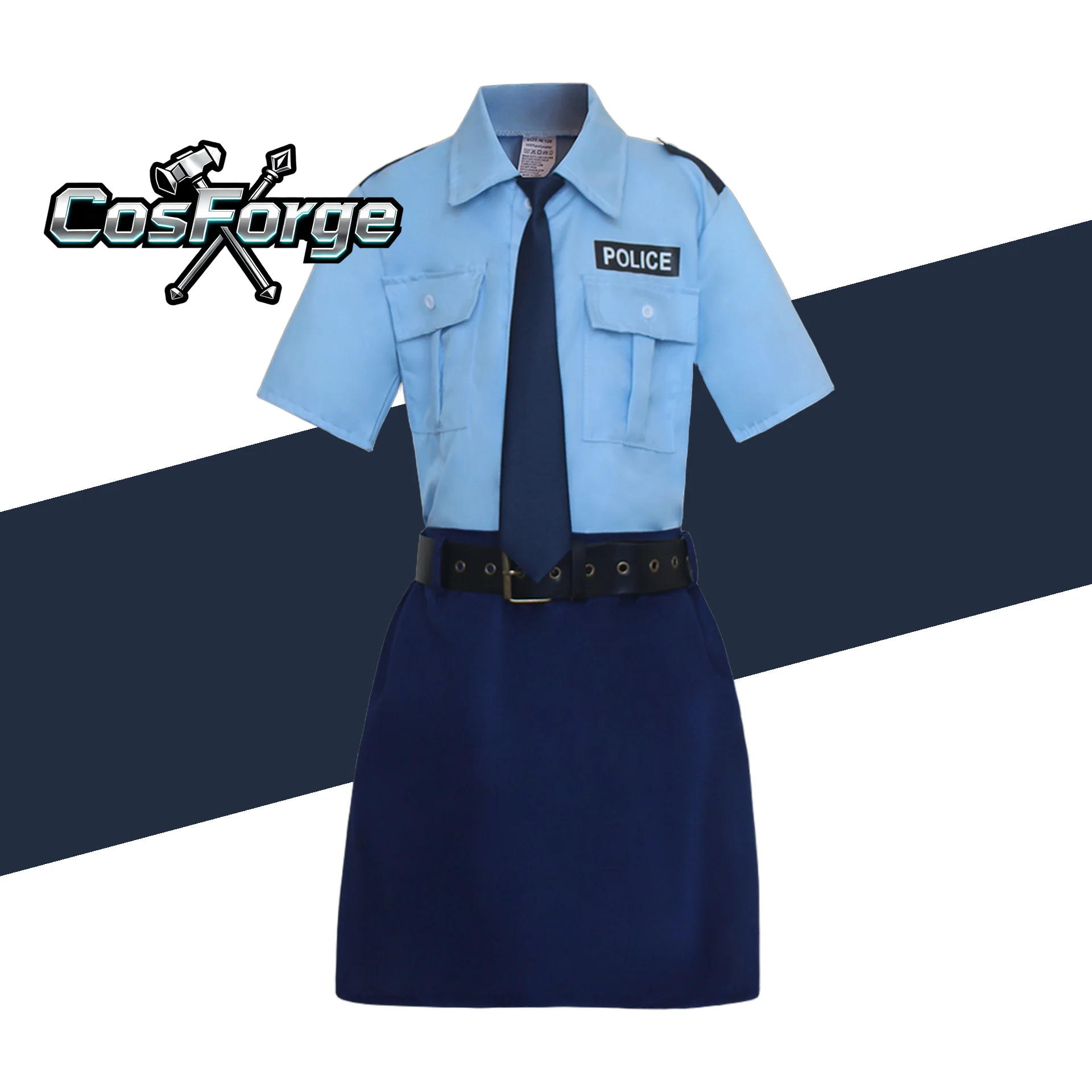 

Halloween Children's Police Party Costume Themed Transformational Wear for Festive Occasions Traditional Chinese Ethnic Style