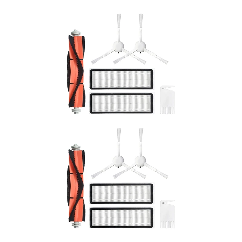 12 buah Filter sikat samping sikat utama untuk Xiaomi Mijia 1C STYTJ01ZHM Aksesori suku cadang penyedot debu Robot