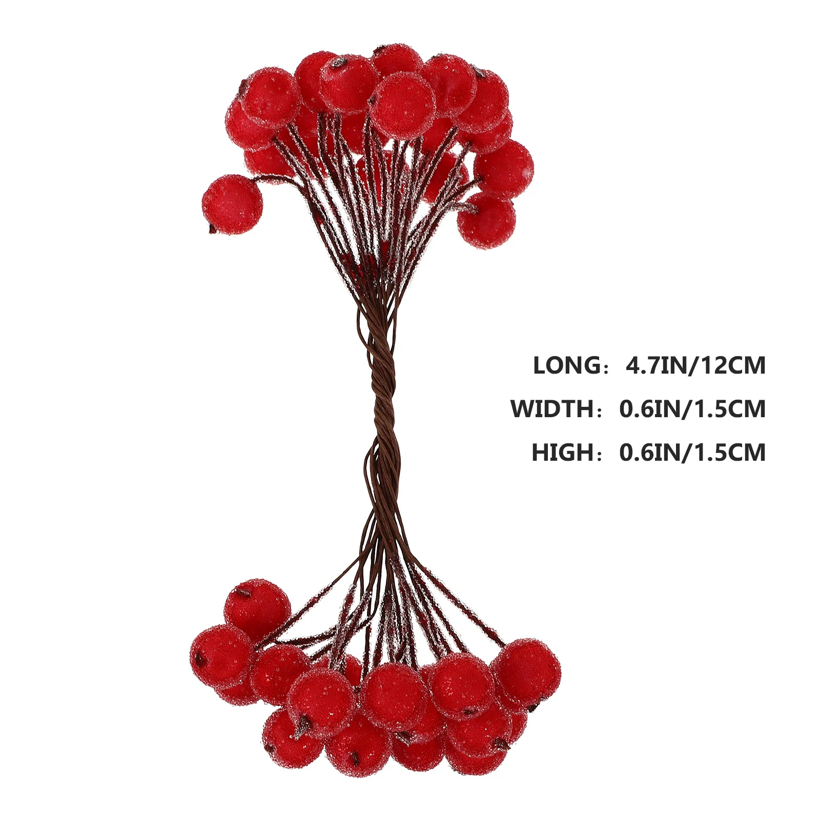 

200 pcs Simulation Red Berries Decor Artificial Berry Ornament For Christmas Diy Party Home Decoration Fake Fruit Craft