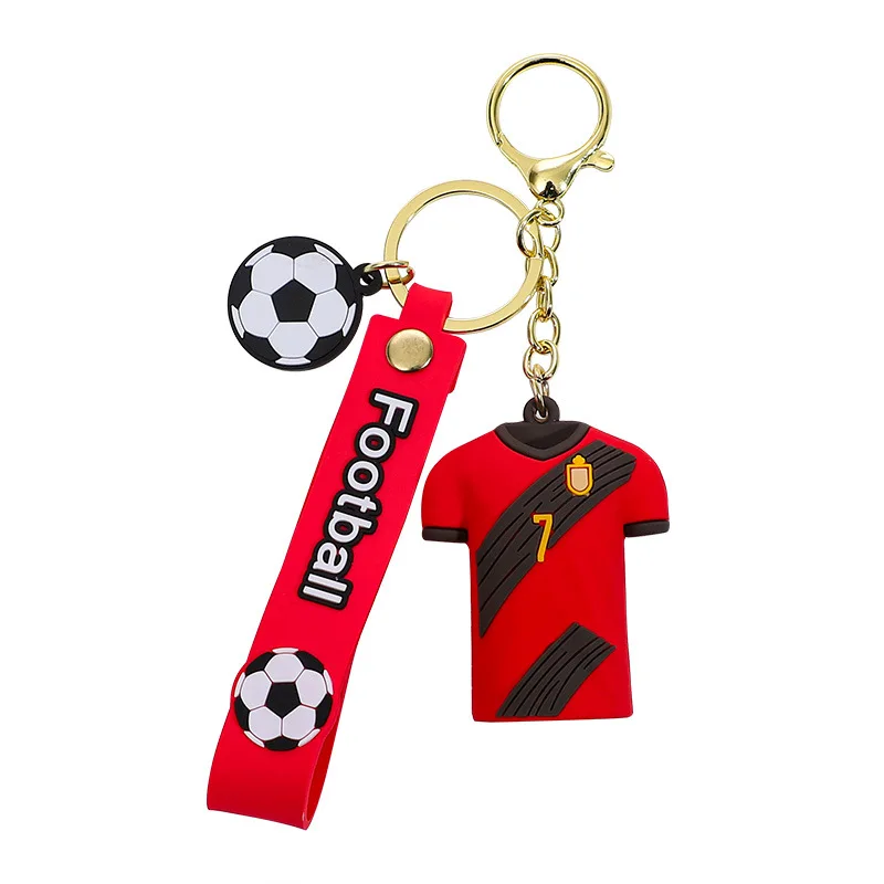 New Printed On Both Sides Jersey Shape Keychain Charms Sports Key Ring Basketball Fan Trinket Souvenir Accessories Gift