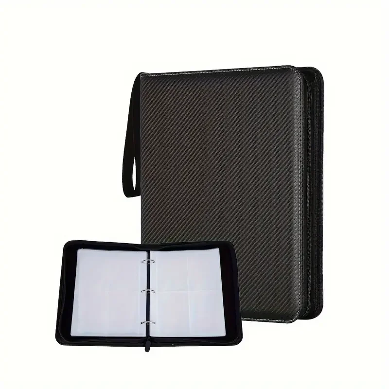 

Trading Card Binder, 4-Pockets Card Collection Binder Album Book For TCG Game Cards With 50 Sleeves, Fit 400 Trading Cards