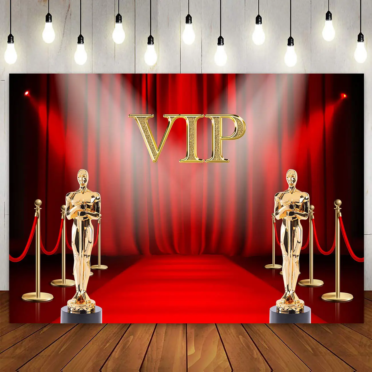 Movie Night Red Carpet Stage Theater Backdrop Birthday Party Decoration Wall Banner Poster Photography Background Vinyl Custom