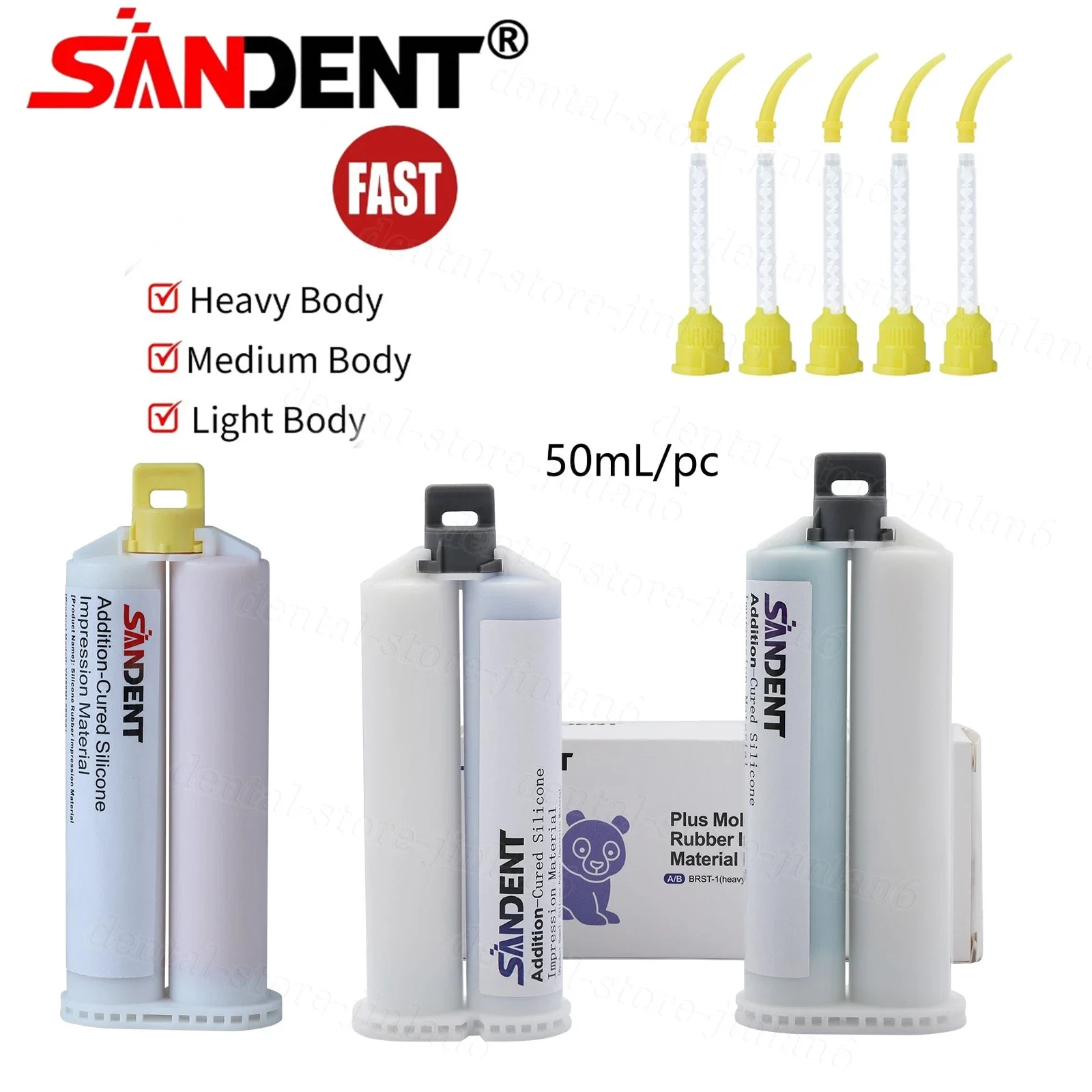 

Dental VPS Impression Material Heavy Body Medium Light Body Fast Rapid Set 50ML