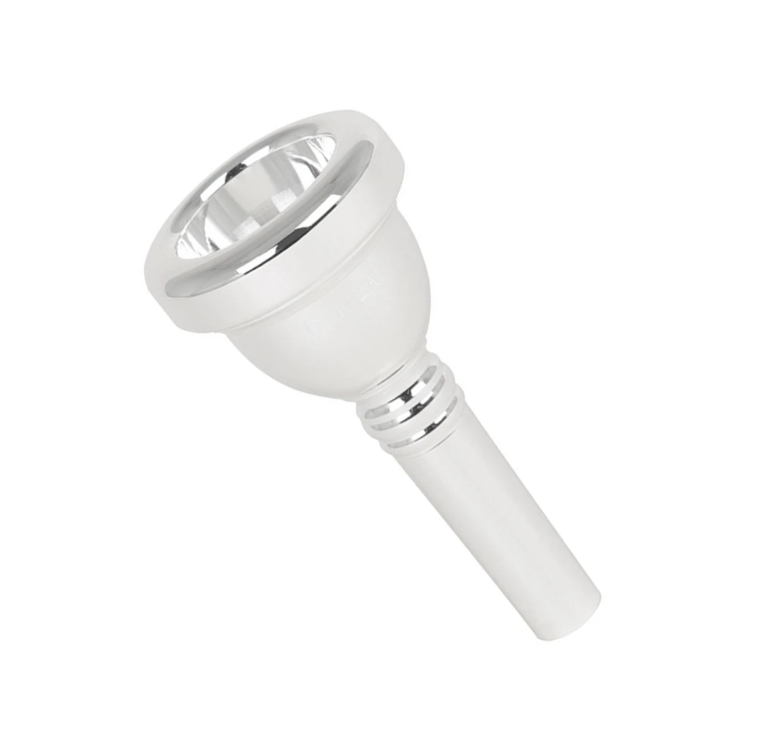 Tenno trombón número 6 medio plateado 1/2AL boquilla fina boquilla de tubo de tracción accesorios para instrumentos de viento