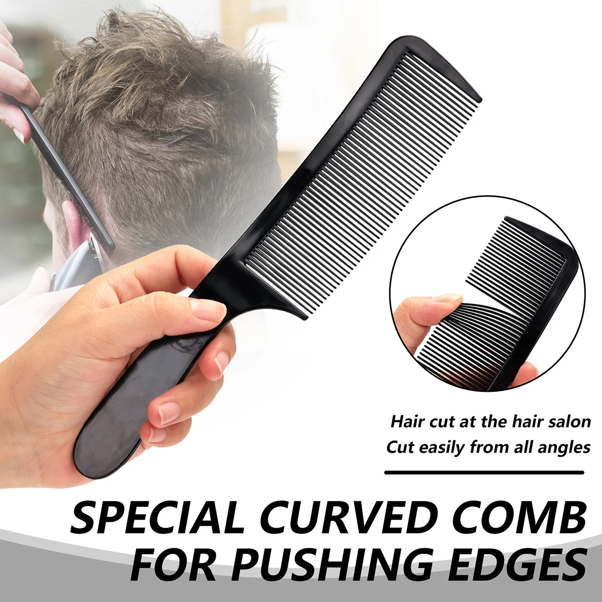 

3PC Curved Hair Combs Set - Salon Detangling, Volumizing Tools, Anti-Static & Travel-Friendly for All Hair Types